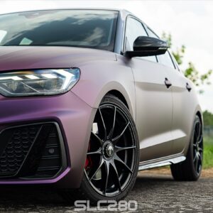 Folienprinz Futurewrap Audi A1 Matte Black Purple 6
