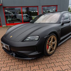 Fahrzeugfolierung Berlin Folienprinz Porsche Taycan Gts Futurewrap Ppf Schwarzmatt 02