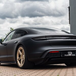Fahrzeugfolierung Berlin Folienprinz Porsche Taycan Gts Futurewrap Ppf Schwarzmatt 07